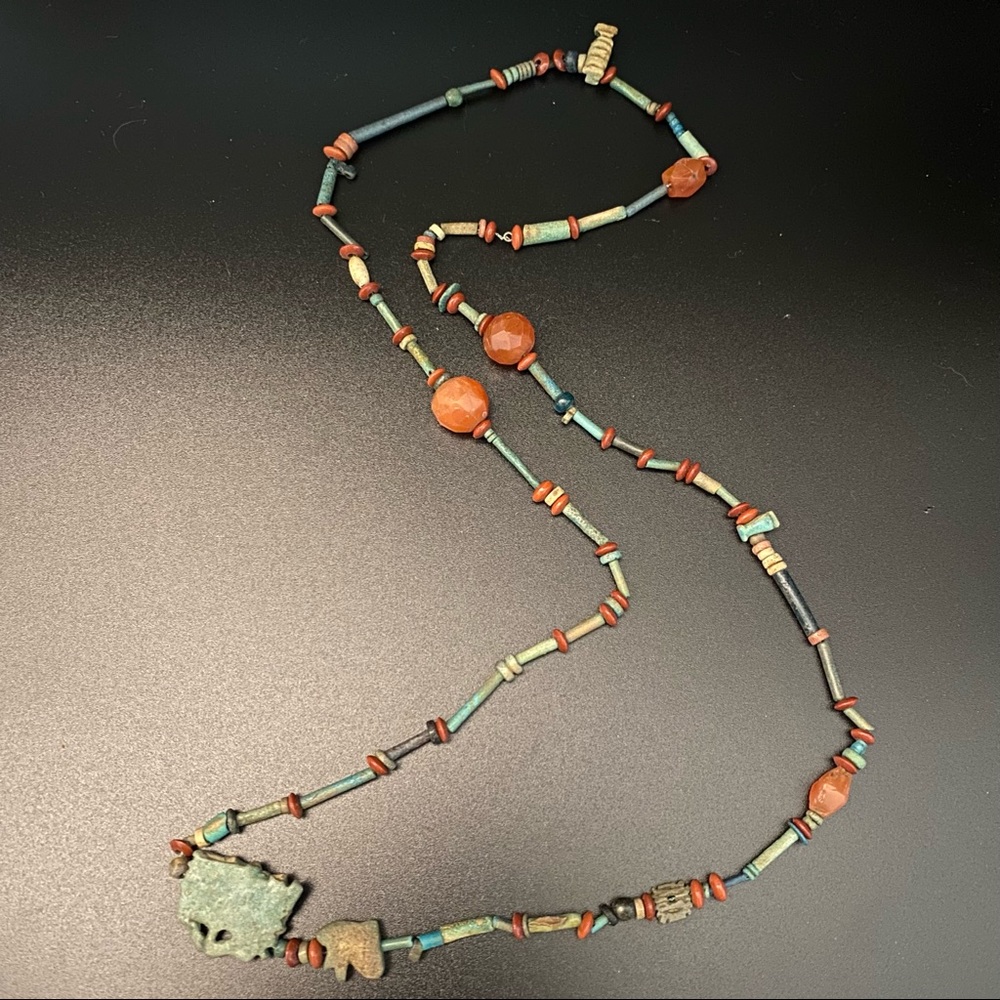 Vintage Multi Gemstone, Turquoise, Coral, Stone Long Beaded Pendant Necklace - Picture 9 of 16